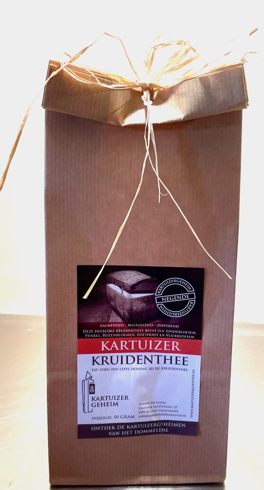 Kartuizer kruidenthee 50 gram kopen bij Imkerij De Linde