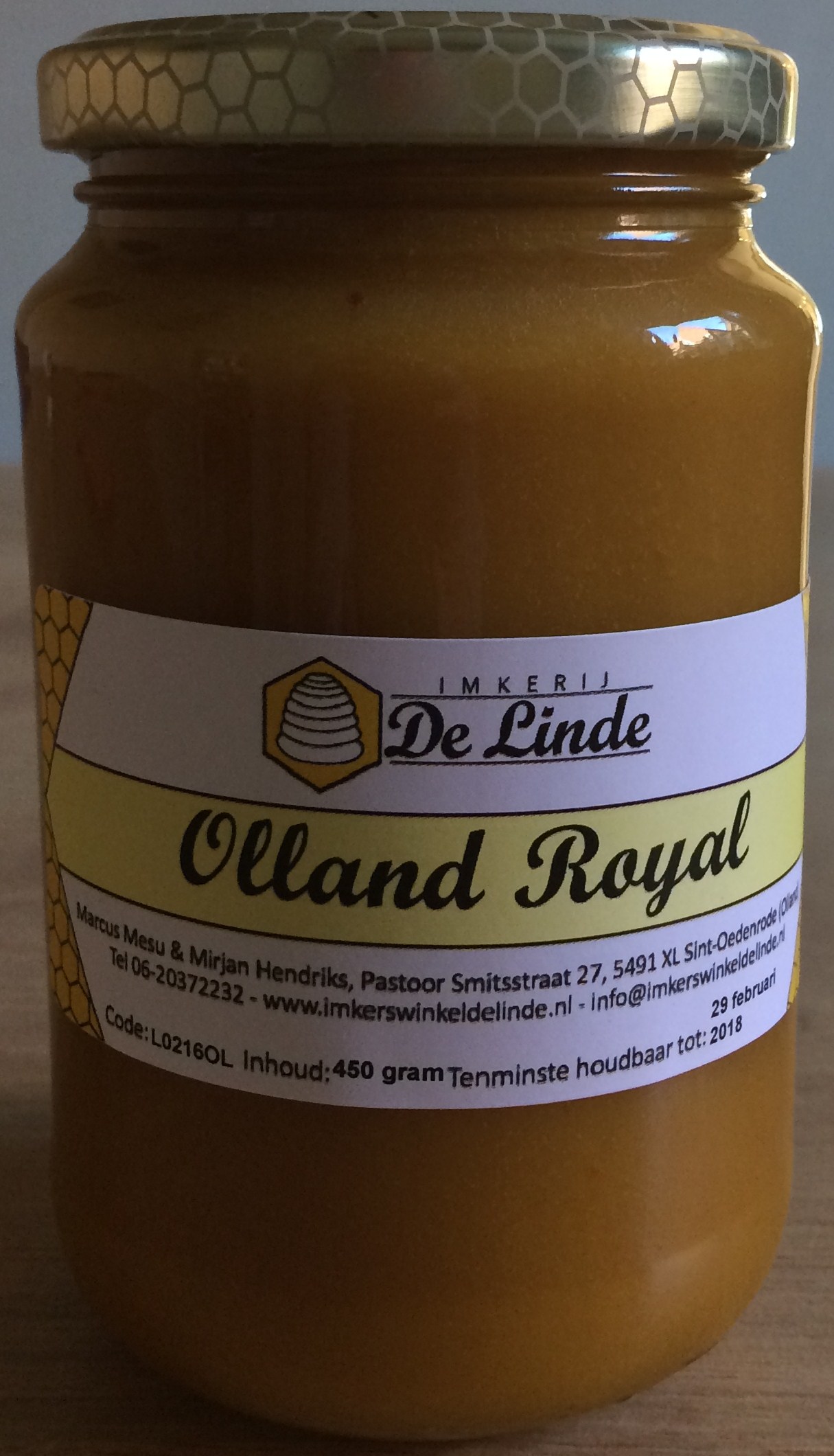 Olland Royal 450 gram kopen bij Imkerij De Linde