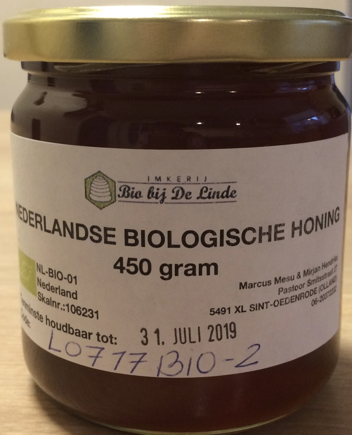 bossen Vier omvang Nederlandse Biologische honing/Streekhoning 450 gram van Imkerij Bio... -  Imkerij De Linde|imkersartikelen, honing, koninginnengelei, waskaarsen