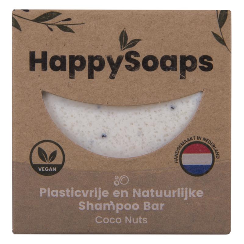 HappySoaps Shampoo Bar met kokos 70 gram kopen bij Imkerij De Linde