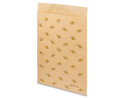 Papieren zakje met bijenopdruk 13 x 18 cm verpakt per 100 stuks kopen bij Imkerij De Linde