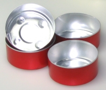 Theelicht cup in de kleur rood verpakt per 50 stuks