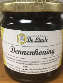 Dennenhoning 450 gram kopen bij Imkerij De Linde