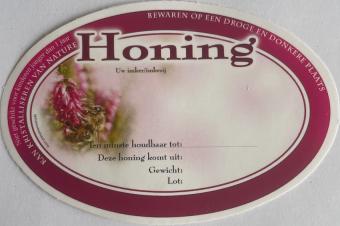 Etiket ovaal roze = sticker verpakt per 100 stuks