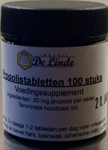 Propolistabletten 100 stuks kopen bij Imkerij De Linde