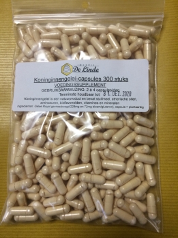 Koninginnengelei-capsules 300 stuks kopen bij Imkerij De Linde