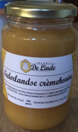 Nederlandse crèmehoning 450 gram kopen bij Imkerij De Linde