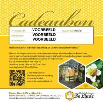 Cadeaubon € 100,- kopen bij Imkerij De Linde