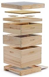 Dadant US 12-raams kast compleet met honingkamer 159 hoogte ALLEEN AFHALEN|WORDT NIET VERZONDEN