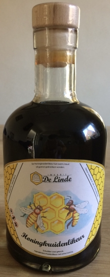 Honingkruidenlikeur 35% 50cl kopen bij Imkerij De Linde
