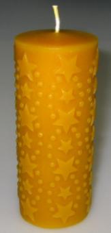 Kaars met sterren 13 x 5,4 cm 270 gram