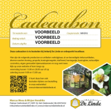 Cadeaubon € 25,- kopen bij Imkerij De Linde