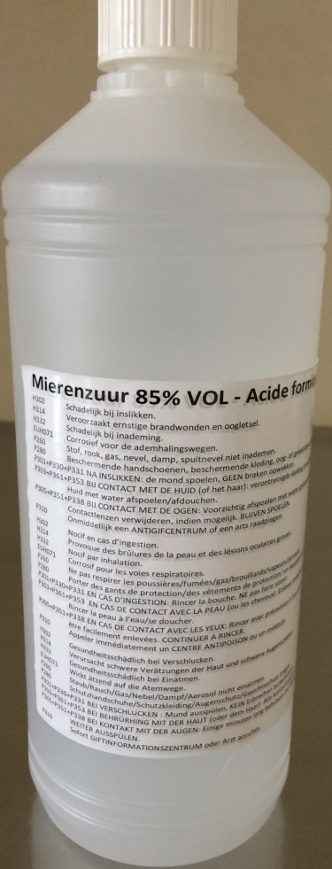 Zuur 85% 1 liter kopen bij Imkerij De Linde