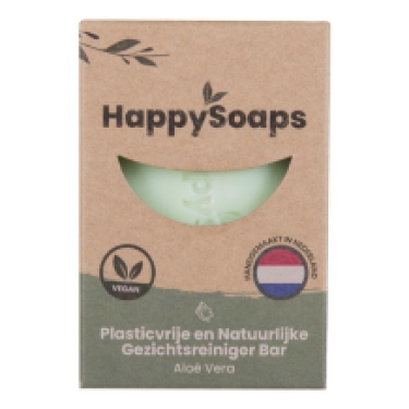 HappySoaps Plasticvrije en Natuurlijke Gezichtsreiniger bar Aloë Vera 70 gram kopen bij Imkerij De Linde